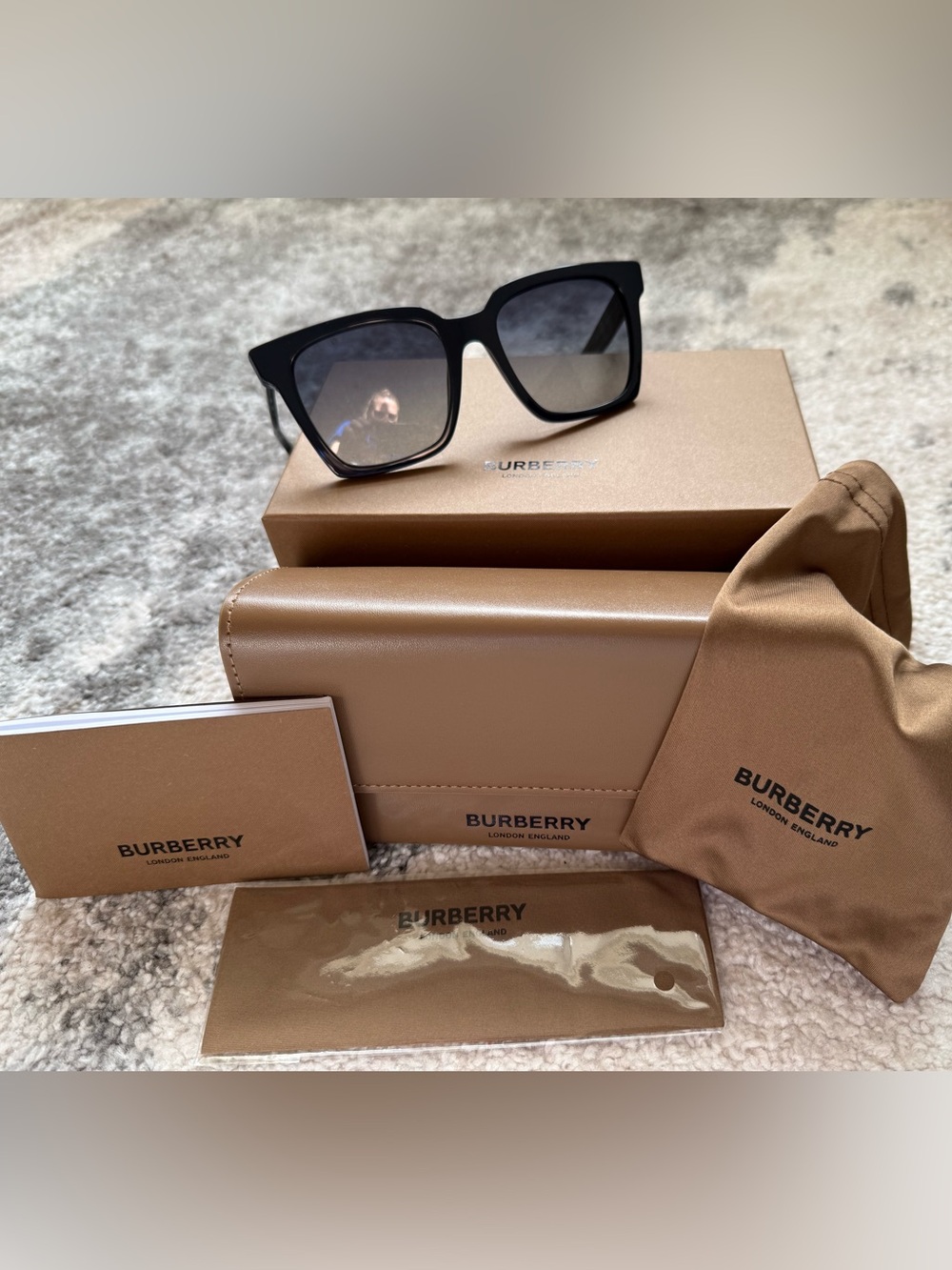 Burberry Blue Gradient Square Sunglasses